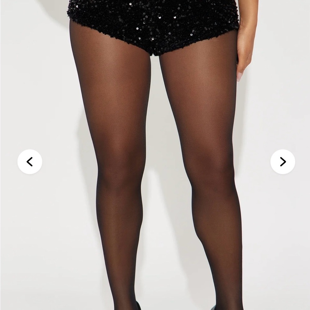 Black Sequin Shorts